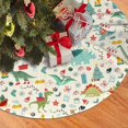 thumbnail image 3 of Dinosaur Christmas Tree Skirt 30" For Xmas Halloween New Year Ornaments Decoration Holiday Party Home Tree Mat Decor, 3 of 5
