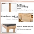 thumbnail image 5 of French Country Dining Chairs Set of 6, Grey Kitchen & Dining Room Chairs Set of 6, Rattan Dining Chairs, Cane Low Back, Wood Legs, Sillas De Comedor (Rattan, Gray, 6Pcs), 5 of 11