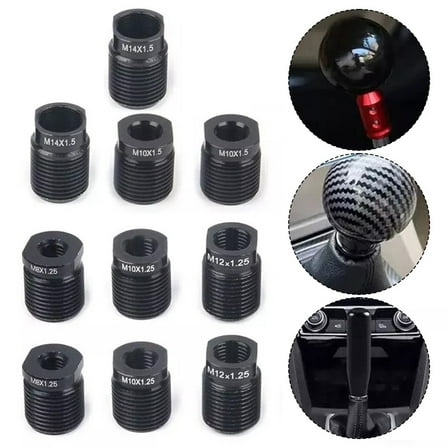 10Pcs Gear Shift Knob Thread Adapter Nut Insert Car Kit M10X1.25 M8X1.25 12 14