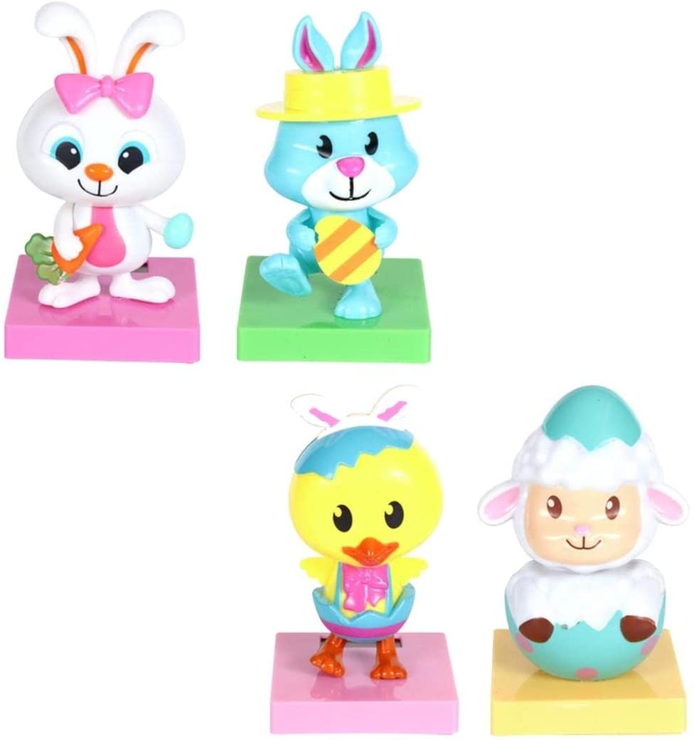 EBK Easter Solar BobbleHead Dancers in Classic Shapes Bunny Lamb and