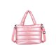 thumbnail image 3 of Bolsa de hilo de nailon para mujer moda coreana de invierno con asa superior de Color puro JShteea  Para Estrenar, 3 of 8