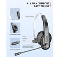 thumbnail image 5 of BIMZUC Trucker Bluetooth 5.4 Headset with USB Dongle, Noise Cancelling Mic, Single Ear On-Ear Wireless Headset for PC, Phone, Zoom, Office, Call Center Black Edition (7.09 inches / 18 cm), 5 of 9