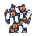thumbnail image 6 of Wxirdiow Toddler Kids Pajamas Set, Halloween Long Sleeve Boys Girls 2-Piece Snug Fit PJs,Blue,7-8 Years, 6 of 8
