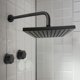 thumbnail image 1 of REGADERA DUCHA CUADRADA ABS 20 CMS NEGRO INCLUYE BRAZO Y MANERALES, 1 of 5