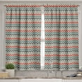 thumbnail image 2 of Ambesonne Retro Valance & Curtain, Geometric Angled Lines, 55"x24", Multicolor, 2 of 6