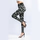 thumbnail image 4 of Gibobby Leggings Termicos Pantalones yoga casuales para mujeres Pantalones vaqueros elásticos Leggings Estampado rayas térmicas Imitación mezclilla Leggings Pantalones senpararismo（Gris， S), 4 of 5