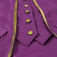 thumbnail image 4 of TSADFHJI Mens Jacket Male Vintage Slim Retro Punk Jacket Gold Edge Coat S Purple, 4 of 4