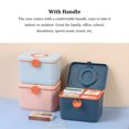 thumbnail image 3 of First Aid Box Plastic Storage Container Medicine Organizer Handheld First Aid Large Capacity Home Travel Emergency Kit Case Supplies Light pink, 3 of 9