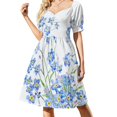 thumbnail image 1 of No olvides de mí ramo Vestido de manga corta Vestido largo de verano para mujer Vestido para mujeres embarazadas, 1 of 7