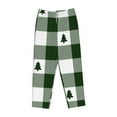 thumbnail image 4 of Xecao Green White Lumberjack Plaid Women's Straight Lounge Pajama Pants: The Epitome of Relaxed Sleepwear, 4 of 9