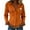 Orange, variant on Women's Suede Fringe Western Shirt, Long Sleeve Button Down Cowgirl Blouse with Tassel Accents, Retro Western Shirts for Women for Party, Rodeo and Daily Casual Wear Orange S