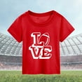 Football Fans Sports Summer Kids Football Letter Printing Short Sleeve