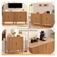 thumbnail image 6 of Sideboard Buffet Cabinet with Storage, Fluted Accent Cabinet with Adjustable Shelf, Coffee Bar, Wood Console Credenza for Living Room, Entryway or Kitchen, 6 of 7