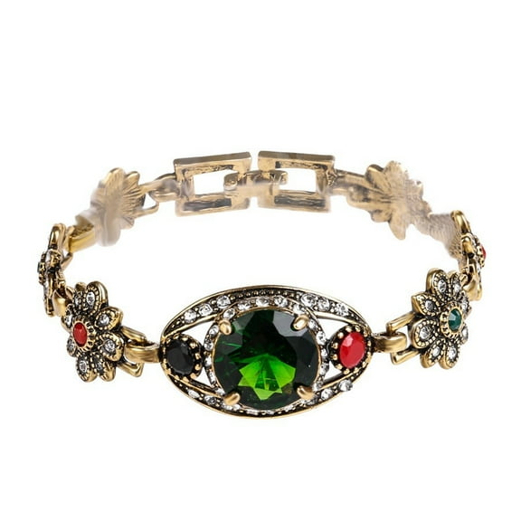 Kachbutis Vintage Bracelets for Women, Austrian Court Alloy Gold Plated Bracelet Handmade Cute Dainty Bracelet for Women Jewelry Gift