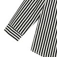 thumbnail image 4 of HAiming Kids Boys Girls Button down Shirts Striped Long Sleeve Lapel Tops 2025 Trendy Casual Toddler Blouse Tees, 4 of 5