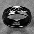 thumbnail image 3 of Male and Female 8mm Black Domed Celtic Knot Wedding Band Tungsten Carbide Promise Ring High Polished Size 7-12, 3 of 6