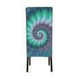 thumbnail image 3 of ZICANCN Dream Spiral Geometry Chair Protectors Seat Covers , Dining Chair Slipcovers for Dining Room Hotel Kitchen Blue Abstract Fractal, 3 of 8