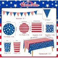 thumbnail image 2 of 4th of July American Flag Patriotic Party Supplies Disposable Paper Plates Napkins Cocktail Napkins Cups Tablecloth and Banner for Election Day 4th of July Independence Day Decorations, Serve 25, 2 of 10