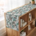 thumbnail image 6 of Table Runners 72 Inches Long Dress Scarves, Palm Leaves Farmhouse Kitchen Table Runner, Coffee Tablerunners, Turquoise Tropical Leaf Botanical Retro Spring 14x72 Inch, 6 of 9