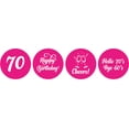 thumbnail image 2 of Darling Souvenir chocolate Labels DIY 190 Pcs Cheers 70th Birthday Theme Stickers-Fuchsia Pink, 2 of 2