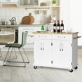 thumbnail image 2 of Giantex Kitchen Island Cart, Rolling Trolley Cart Utility Cabinet w/Large Storage & Smooth Lockable Wheels, 2 of 10