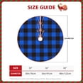 thumbnail image 2 of Rateoe Buffalo Plaid Blue Black Pattern Christmas Tree Skirt with Ties , Christmas Tree Decorations, Farmhouse Christmas Decor Xmas Holiday Decorations-36", 2 of 6