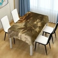 thumbnail image 2 of DEIARA Golden Flower Square Tablecloth 54×54in Polyester Fabric Tablecloth Washable Dust Resistant Wrinkle Resistant, 2 of 9