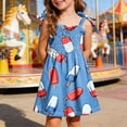 thumbnail image 2 of dmqupv 4th of July Outfits for Girls Toddler Girl Dress Cotton Summer Sundress Baby Casual Playwear Cute A Line Dresses Blue,5-6 Years, 2 of 5