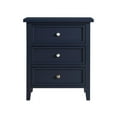 thumbnail image 3 of Pemberly Row Contemporary 3-drawer Midnight Blue Wood Nightstand, 3 of 9
