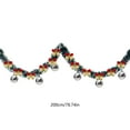 thumbnail image 3 of Christmas Garland with Floral Ribbon and Pom Poms 6.5 Feet Long Complete Decorative Set Includes 12 Bows and 6 Christmas Balls for Stair Railing Mantel and Window Holiday Decor, 3 of 6