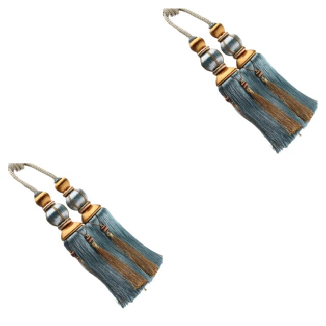 Baohd 2pcs Haut Pompon de Rideau Facile à et Excellent Décor pour une Large Application Rideaux de Polyester Tiebacks Suspendus Haut Bleu Clair 2Set