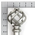 thumbnail image 4 of Lumino 1" Nickel Prima Cage Adjustable Single Curtain Rod Set, 42"-120", 4 of 5