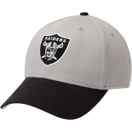 Raiders Fitted Hats - Men's Fan Favorite Gray/Black Oakland Raiders Two-Tone Adjustable Hat - OSFA