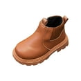 thumbnail image 2 of Mgmyaa Girls Ankle Boots Winter Side Zip Short Leather Shoes British Style Boots, 2 of 4