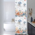 thumbnail image 3 of No Glue Heat Blocking Window Flims, Jellyfish Coastal Window Privacy Film Frosted, Summer Beach Coral Starfish Ocean Peep-proof Door Windows Tint for Bathroom, Dormitory, 17.7 x 78.7 Inches, 3 of 9