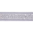 thumbnail image 1 of Vickerman 2.5" Grey Dupion with Silver Sequin Trim Christmas Ribbon, 1 of 1