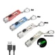 thumbnail image 4 of Mini Llavero Antorcha Con Hebilla Linterna Emergencia Recargable USB () Blanco, 4 of 8