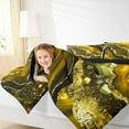 thumbnail image 4 of Manfei Aesthetic Marble Bedding Comforter Set,Luxury Style Twin Comforter Sets,Gold Black Bedding Set For Teens,Breathable Bedroom Decor Reversible,2 Pieces, 4 of 8