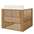 thumbnail image 3 of Carlsbad Teak Wood Outdoor Patio Armchair Natural White, 3 of 7