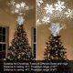 thumbnail image 3 of Adorno para árbol de Navidad iluminado con luces de proyector de copos de nieve LED giratorias, cinta con brillantina de 5 puntos 2 en 1, adorno para árbol de estrella de 9,8 pulgadas con luces de nev, 3 of 5
