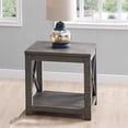 thumbnail image 2 of Steve Silver Dexter Distressed Driftwood Square Wood End Table, 2 of 3