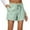 Light Green-A8, variant on Adjustable Waist Linen Shorts Women 7 Inch Inseam Drawstring High Waisted Wide Leg Compression Shorts Cargo Fold Over Sports Bermuda Shorts with Pockets Coffee XXL