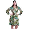 thumbnail image 1 of Moomaya Designer Printed Short Flared Dress Full Sleeve Velvet Tunic Dresses For Women, 1 of 7