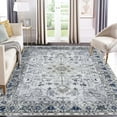 thumbnail image 4 of Anti-Slip Area Rug Short Shag Plush Flower Area Rug Moroccan Easy to Clean Washable Folding Back Rug Non-Shedding Area Rugs for Living Room, Bedroom,Children's Room, 4 of 9