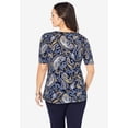 thumbnail image 3 of Jessica London Women's Plus Size Stretch Cotton Square Neck Tee, 3 of 6