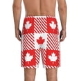 thumbnail image 3 of Naloa Maple Leaves1 Men's Short Pajama Pants, Lounge Comfort Shorts with Elasticized Waistband and Side Pockets - 4X-Large, 3 of 9