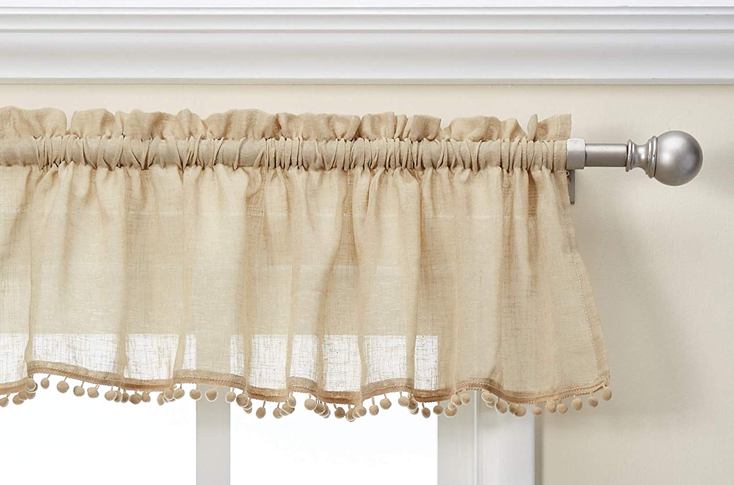 Achim Home Furnishings Imports Wallace Window Curtain Valance, 52" x 14