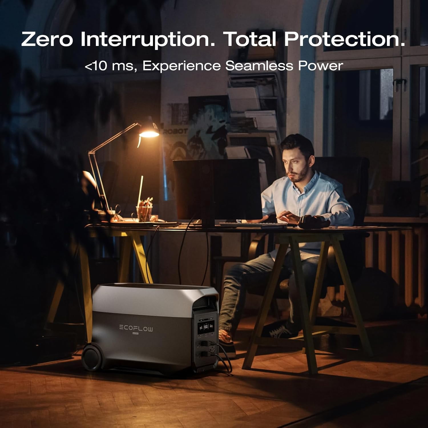 EF EcoFlow DELTA 3 Ultra Portable Power Station, 3072Wh LiFePO4 Battery, 3600W (Surge 7200W) Output Home Power, Solar Generator for Home Use, Camping Accessories, Emergencies & RV Backup