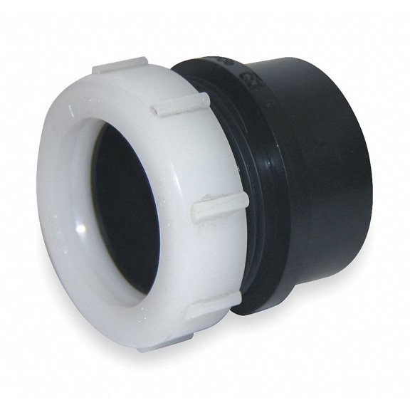 1-1/2" Male Trap Adapter with Poly Nut, Spigot x Slip Joint Fitting Connection Type