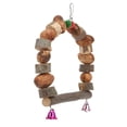 thumbnail image 3 of Columpio de loro multiusos de madera natural para masticar pájaros, juguete para periquitos, cacatúas, pinzones, agapornis y periquitos., 3 of 14
